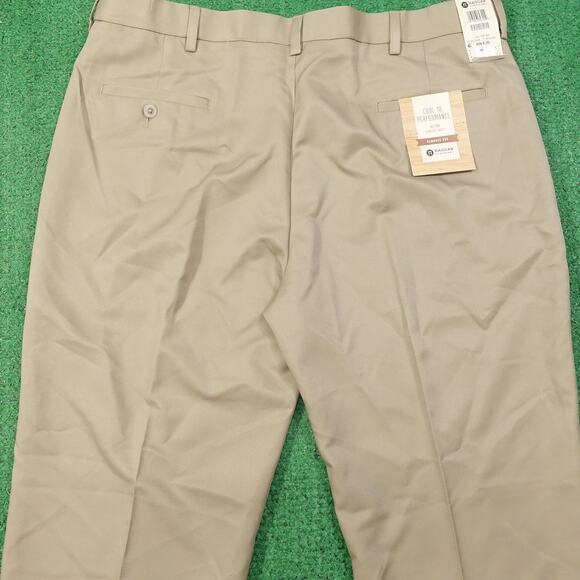 NWT HAGGAR CLASSIC FIT COOL 18 FLAT FRONT KHAKI CHINO PANTS MENS SIZE 40X30 NEW! - Picture 6 of 10